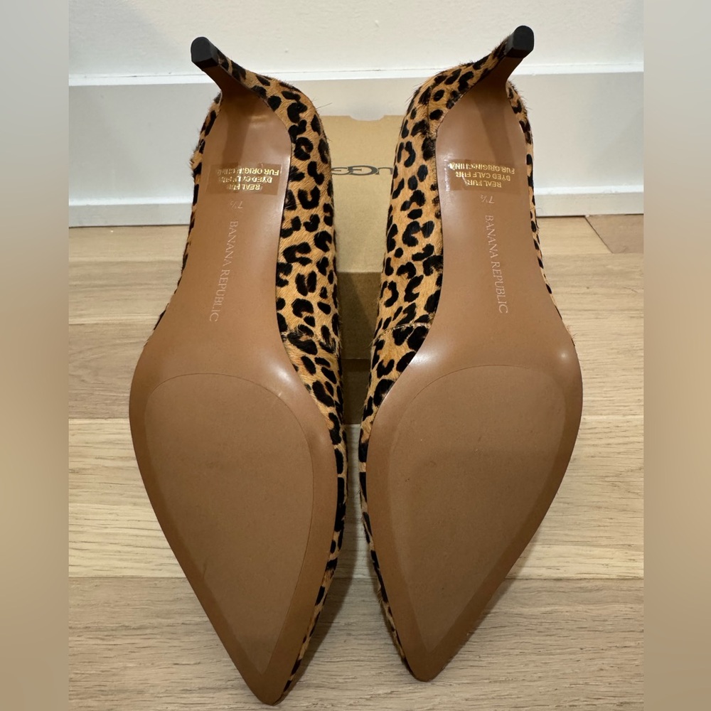 Banana Republic leopard fur pumps, 7.5 - Picture 2 of 5